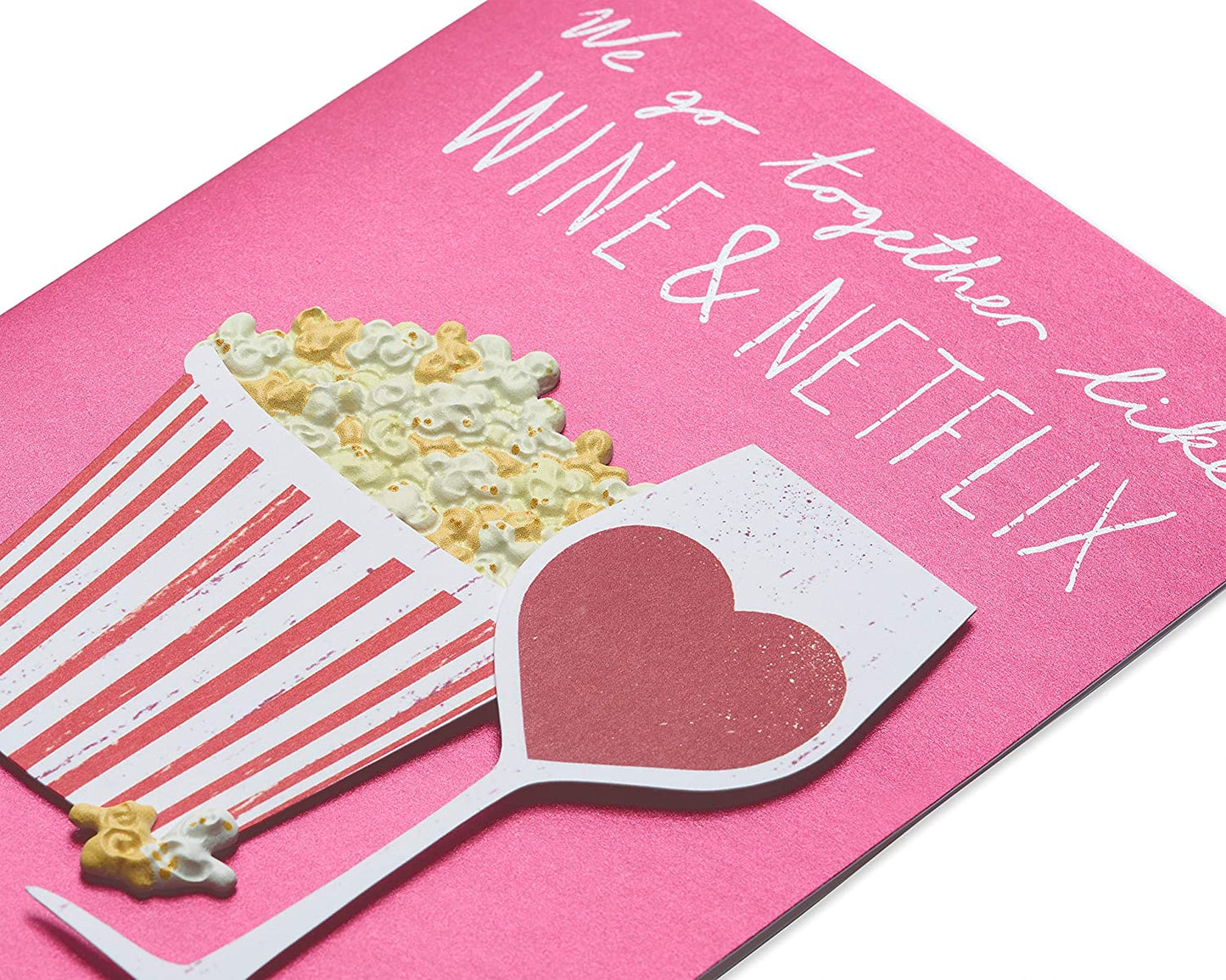 Papyrus Romantic Valentine’s Day Card (Wine and Netflix)