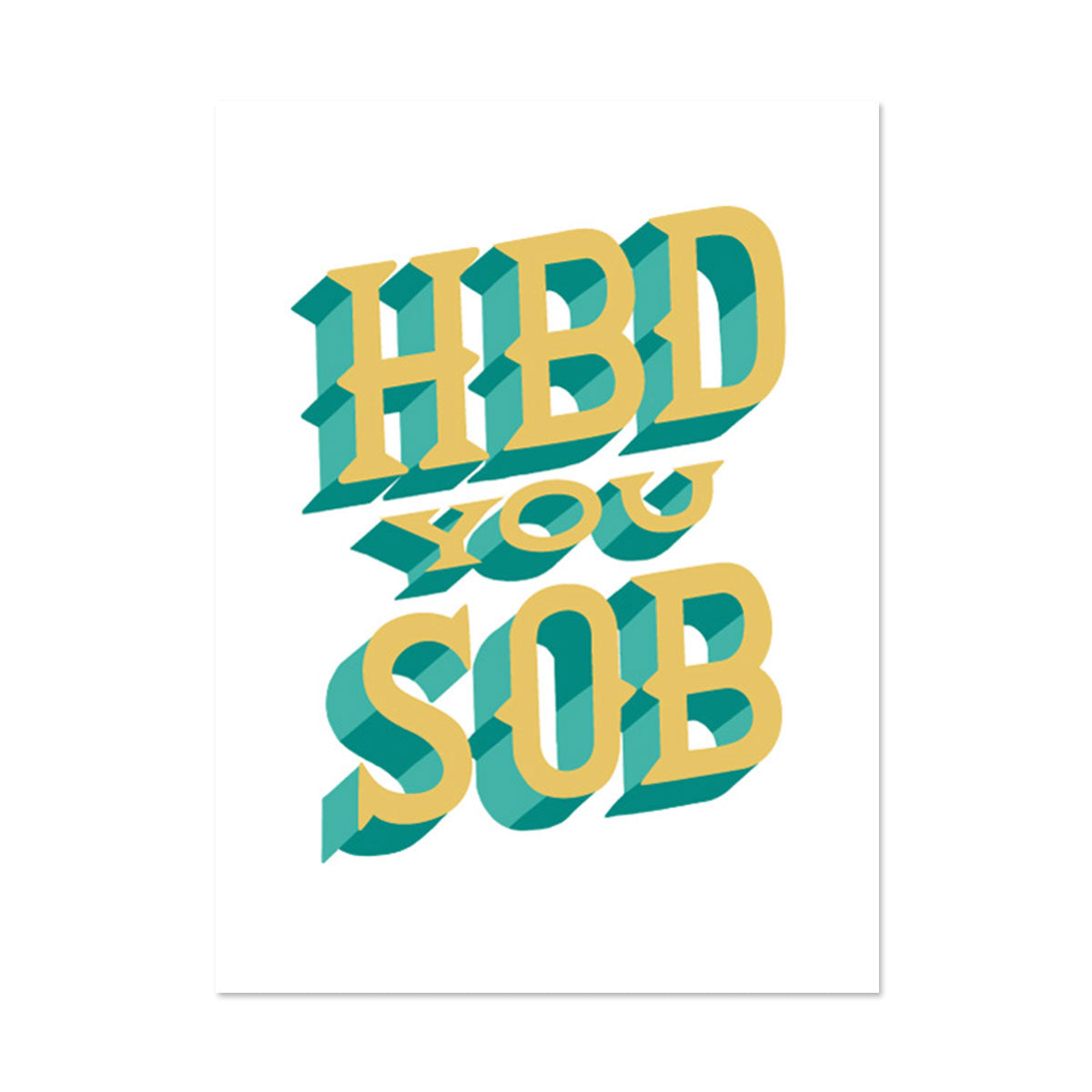 HBD BIRTHDAY CARD BY PAPER REBEL
