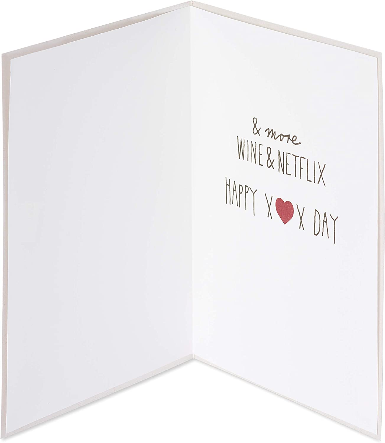 Papyrus Romantic Valentine’s Day Card (Wine and Netflix)