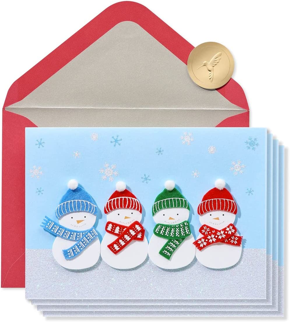 Papyrus Holiday Cards Boxed with Envelopes, Happy Holiday Season, Snowmen (8-Count)