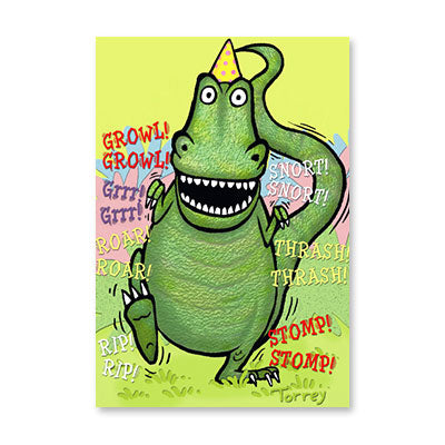 DINOSAUR PR809 BIRTHDAY CARD BY RPG
