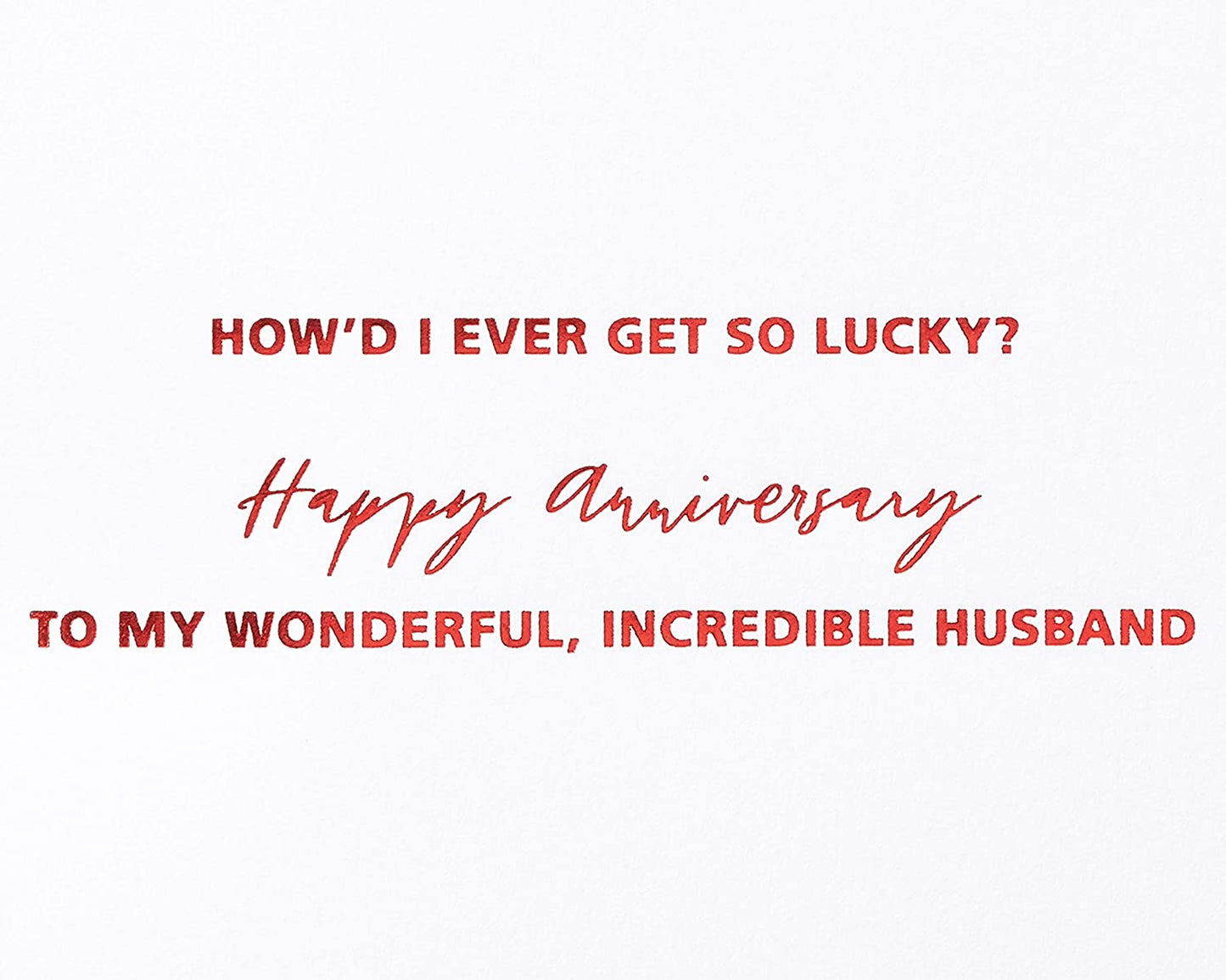 Papyrus Anniversary Card for Husband (So Lucky)