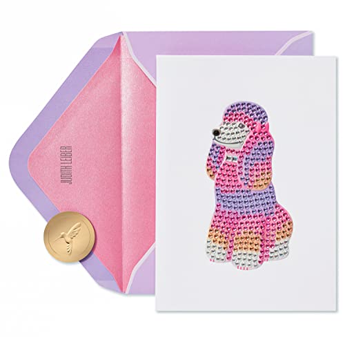 Papyrus Judith Leiber Blank Card for Her (Gemmed Poodle)
