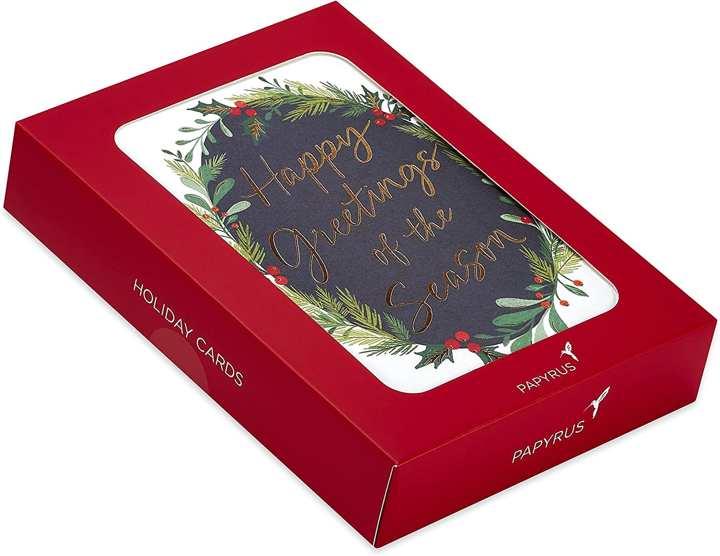 Papyrus Holiday Cards Boxed with Envelopes, Joy to You, Wreath (14-Count)