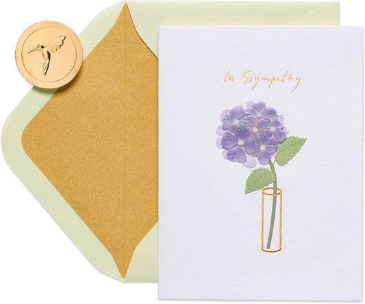 Papyrus Sympathy Card (Floral Vase)