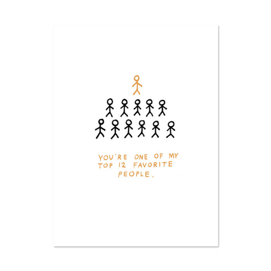 TOP TWELVE BIRTHDAY CARD BY PAPER REBEL