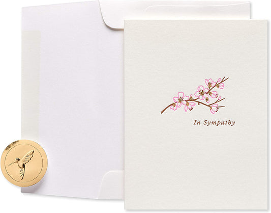 Papyrus Blank Sympathy Card (Floral Branch)