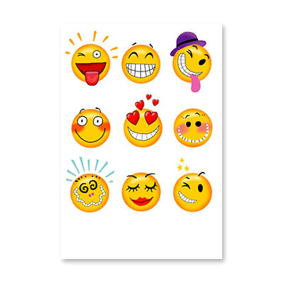 9 EMOTICONS BIRTHDAY CARD BY RPG