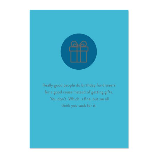 BIRTHDAY FUNDRAISERS BIRTHDAY CARD BY PAPER REBEL