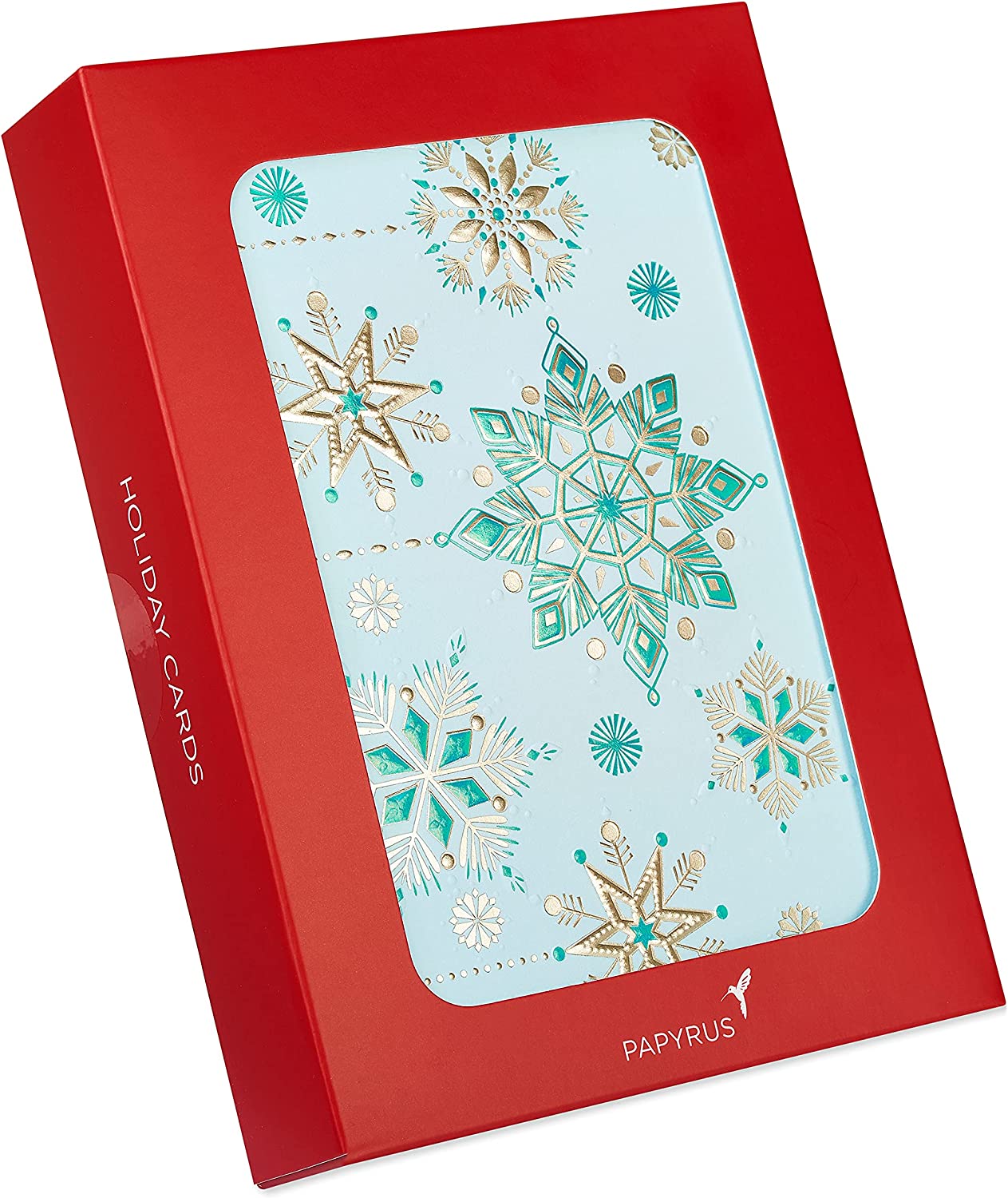 Papyrus Holiday Cards Boxed with Envelopes, Splendor of the Season, Glitter-Free Snowflakes (12-Count)