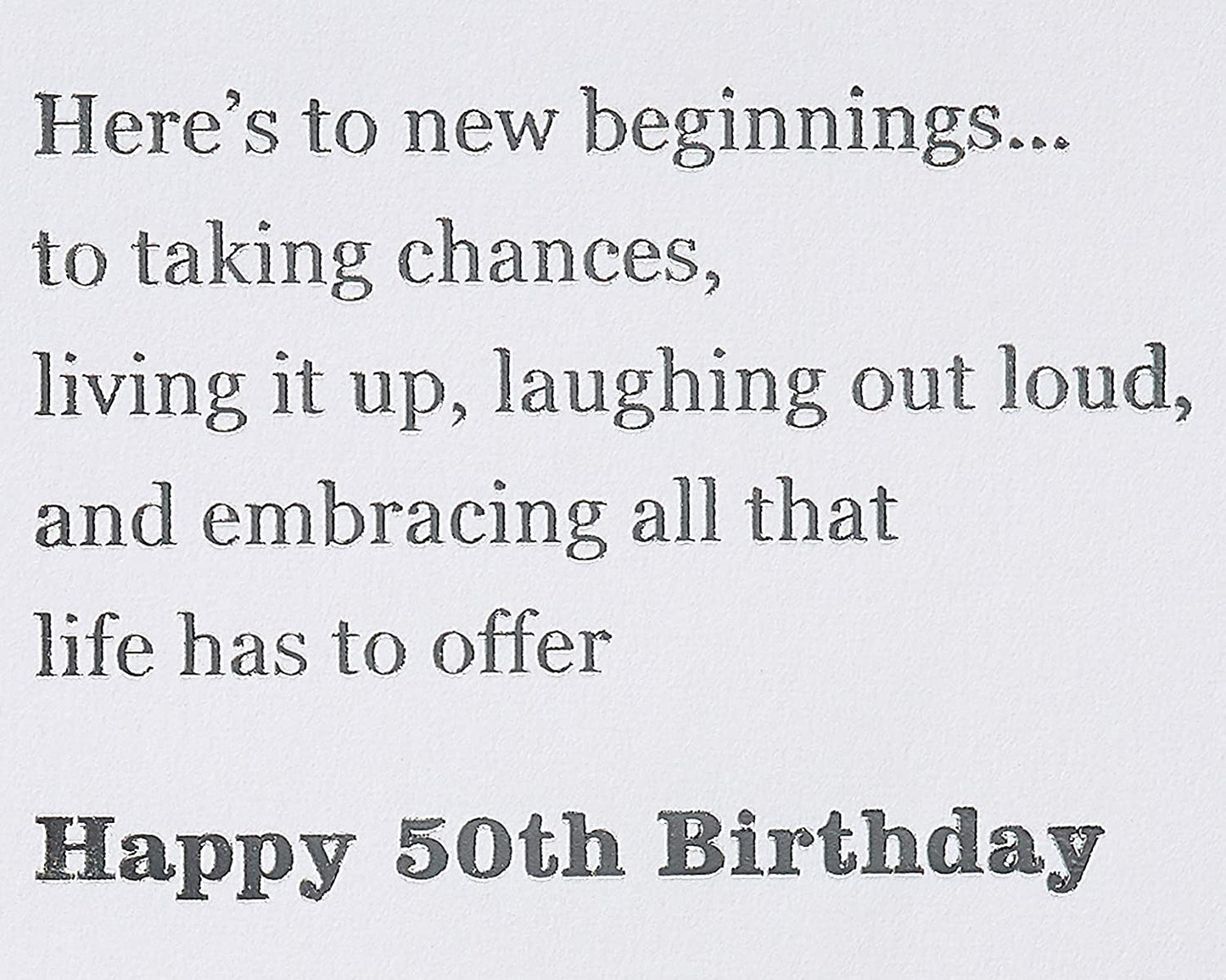 Papyrus 50th Birthday Card (New Beginnings)