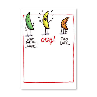 ROTTEN BANANA BIRTHDAY CARD BY RPG