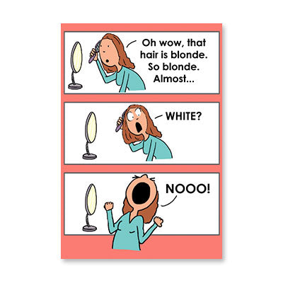 LIKE A BLONDE HAIR BIRTHDAY CARD BY RPG