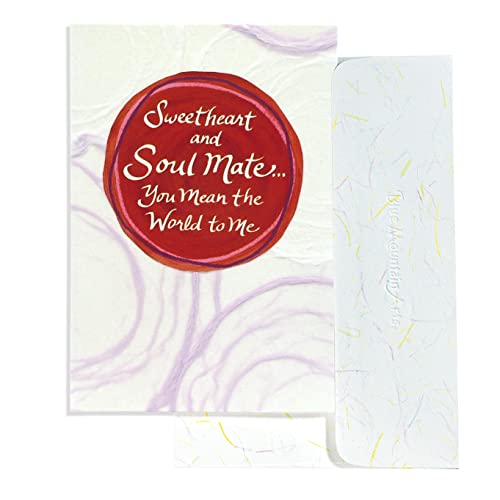 Blue Mountain Arts Love Card—Romantic Card, Anniversary Card, Just Because Card, Thinking of You Card (Sweetheart and Soul Mate… You Mean the World to Me)