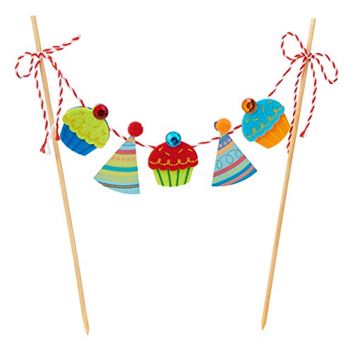 Papyrus Cupcakes & Hats Cake Topper, 1, Multicolor