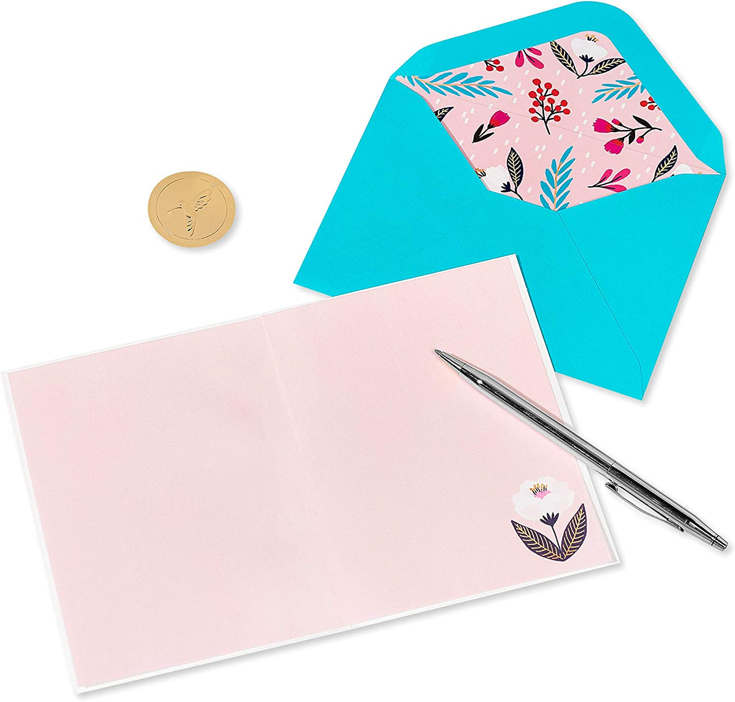 Papyrus Blank Greeting Card (Symmetrical Floral)