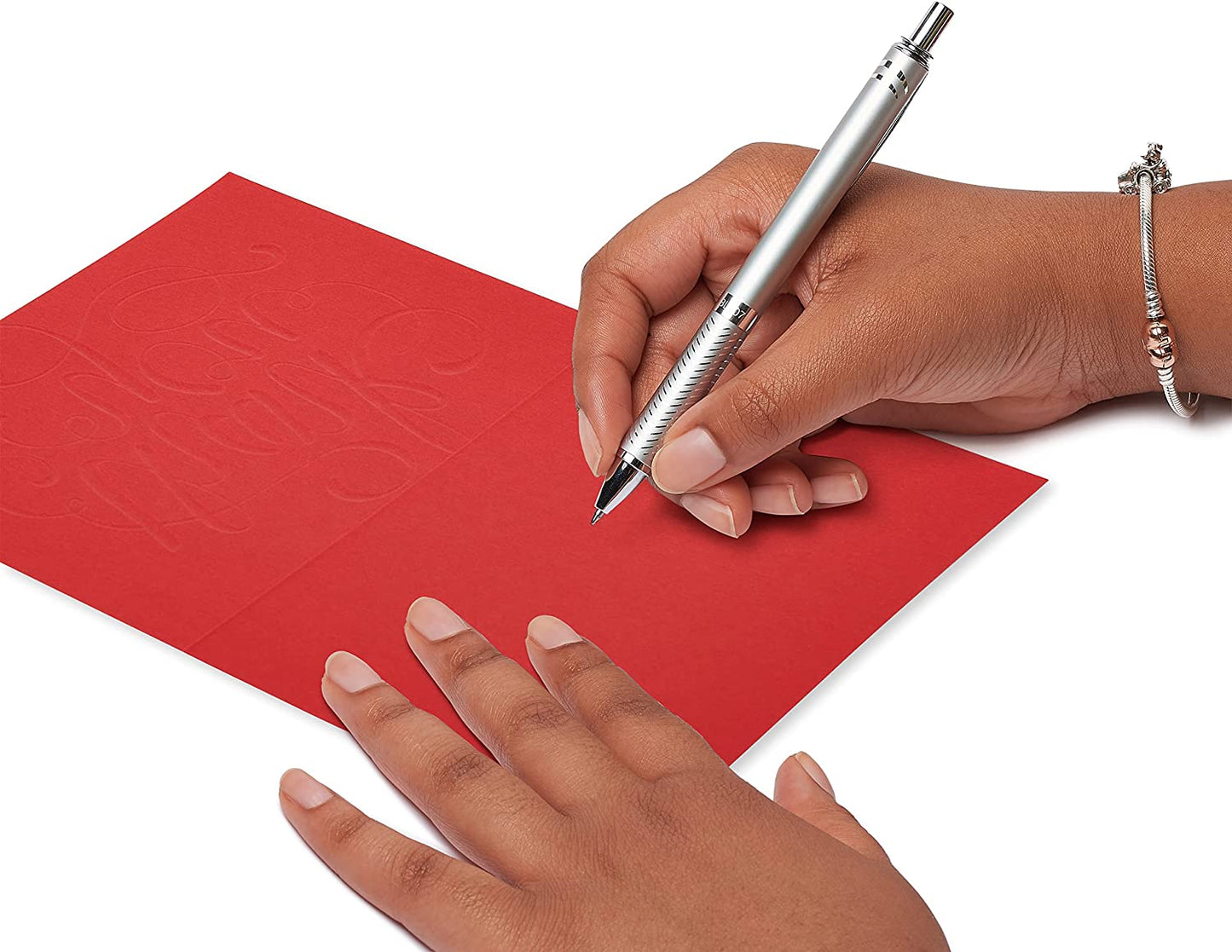 Papyrus Blank Holiday Thank You Cards Boxed with Envelopes, Blank Red and Gold (12-Count)