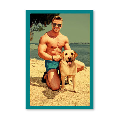 DOG LOVER GUY BIRTHDAY CARD BY RPG