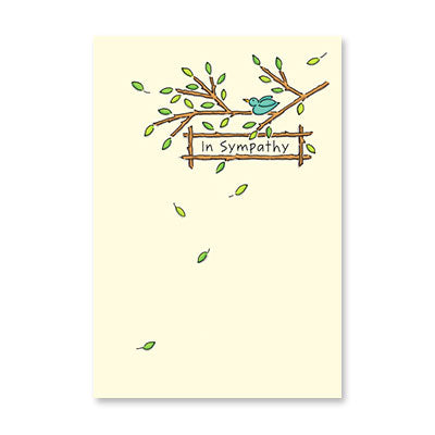 BRANCH WITH BIRD SYMPATHY CARD BY RPG