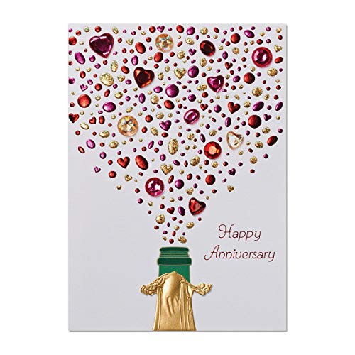 Papyrus Greeting, 1 EA, Champagne And Gems Card - Happy Anniversary