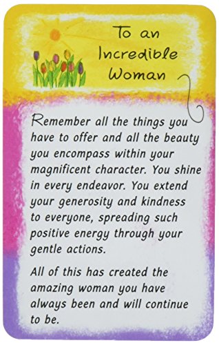 Blue Mountain Arts Wallet Card"To an Incredible Woman" 3.4 x 2.1 in, A"Little Something Extra" That Fits in a Pocket, Wallet, or Purse for Her Birthday, Christmas, or Mother's Day