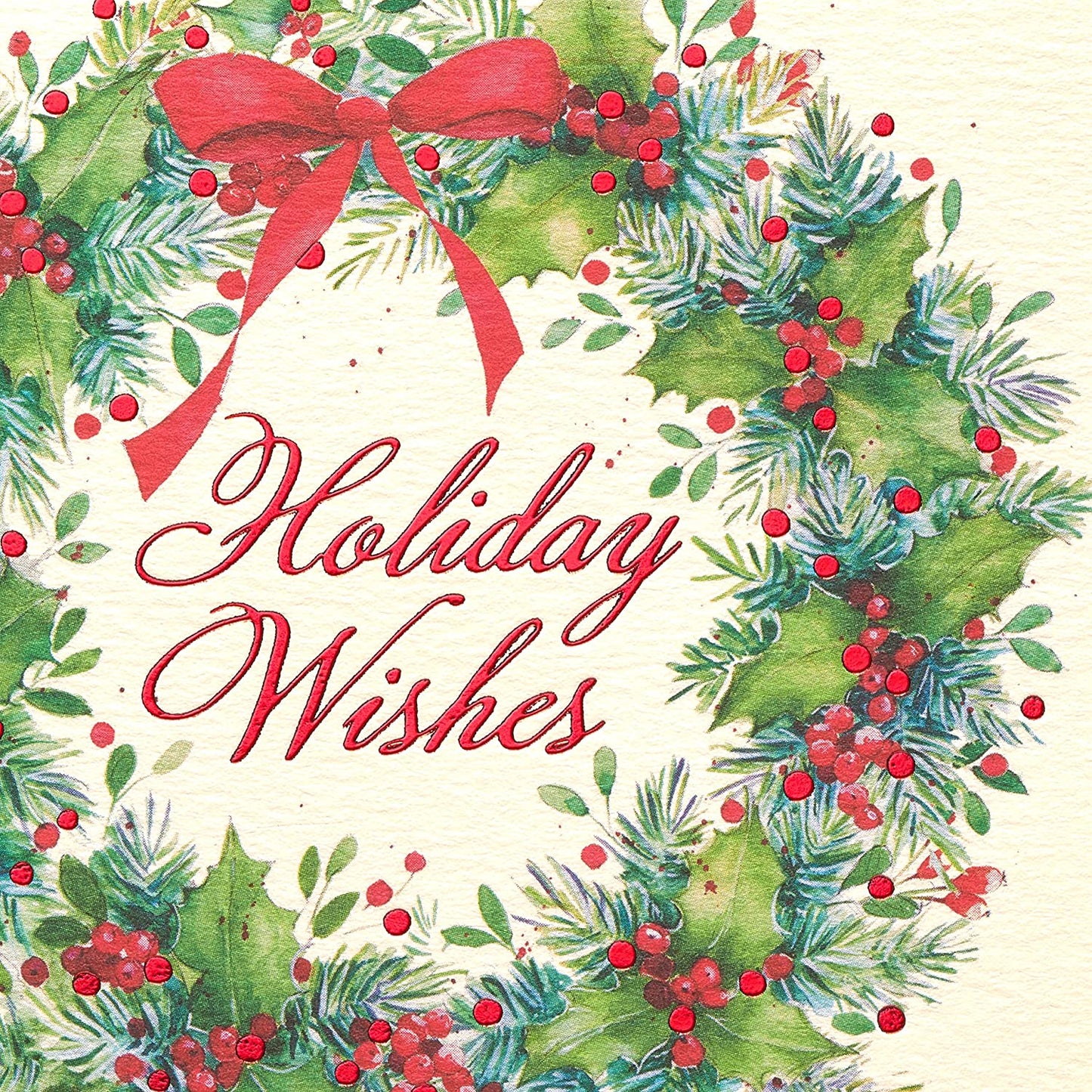 Papyrus Christmas Cards Boxed with Envelopes, Wonderful Holiday, Wreath (20-Count)