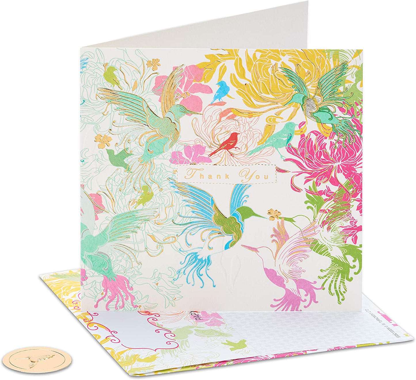 Papyrus Blank Thank You Card (Hummingbirds)