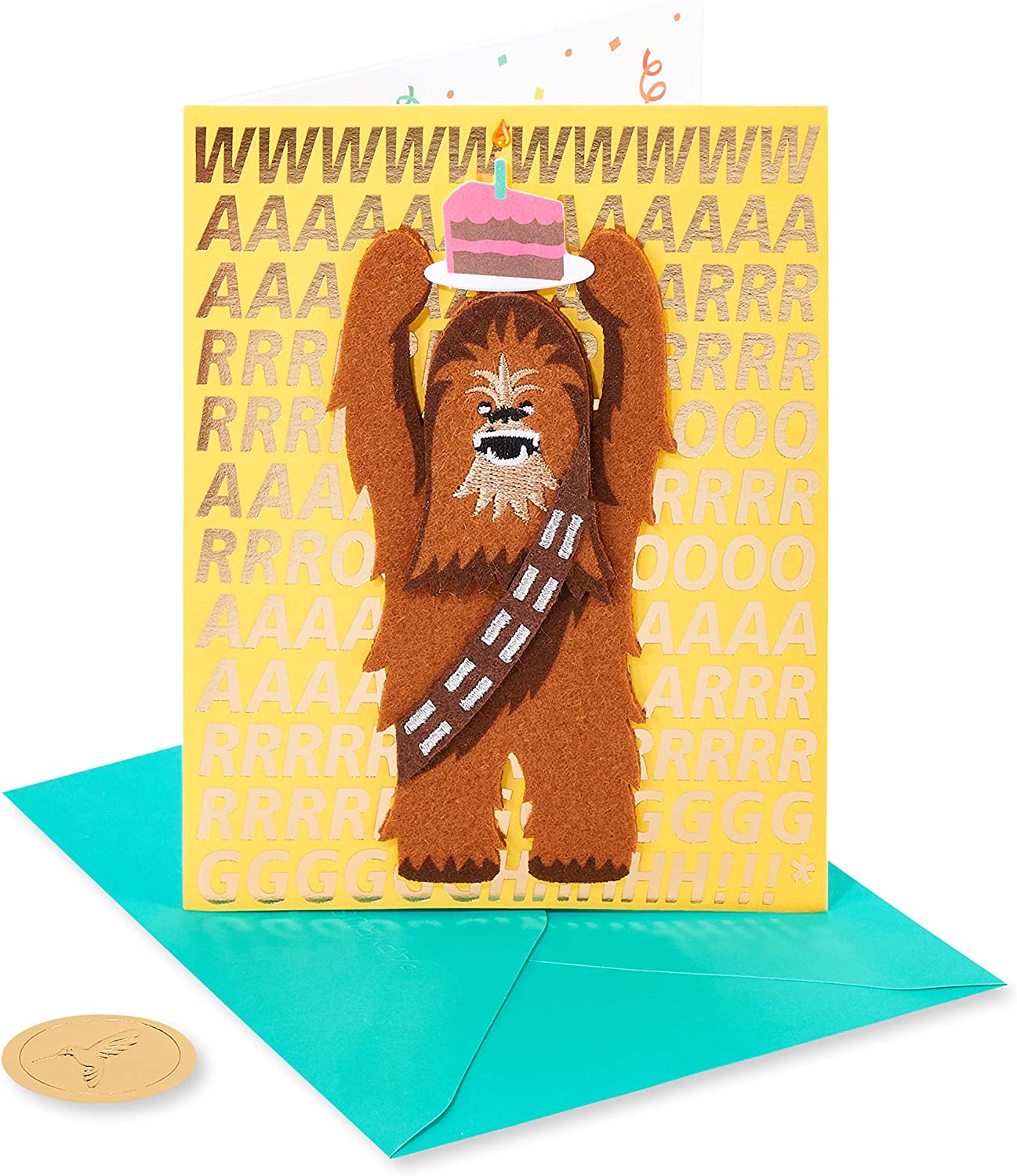 Papyrus Funny Star Wars Birthday Card (Wookie for Happy Birthday)
