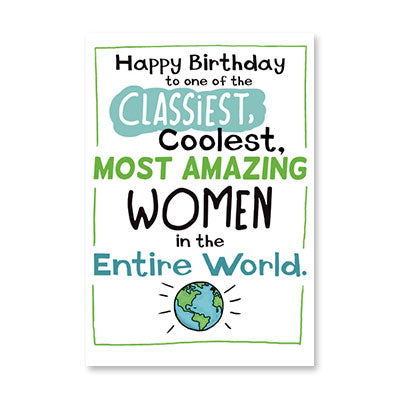 CLASSIEST COOLEST WOMEN LTG BIRTHDAY CARD BY RPG