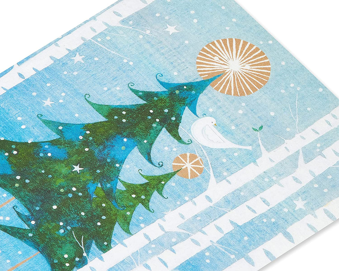 Papyrus Christmas Cards Boxed with Envelopes, Peace and Happiness, Glitter-Free Snowbird (20-Count)
