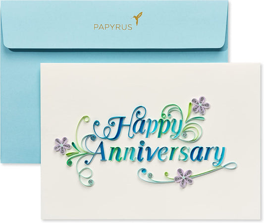 Papyrus Premium Blank Anniversary Quilling Card (Happy Anniversary)