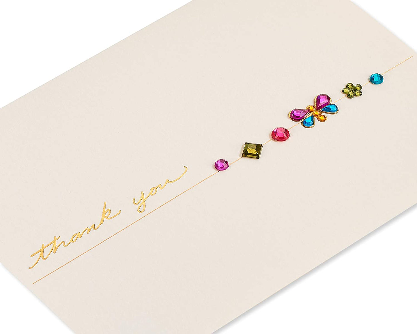 Papyrus Blank Thank You Card (Butterfly Gems)