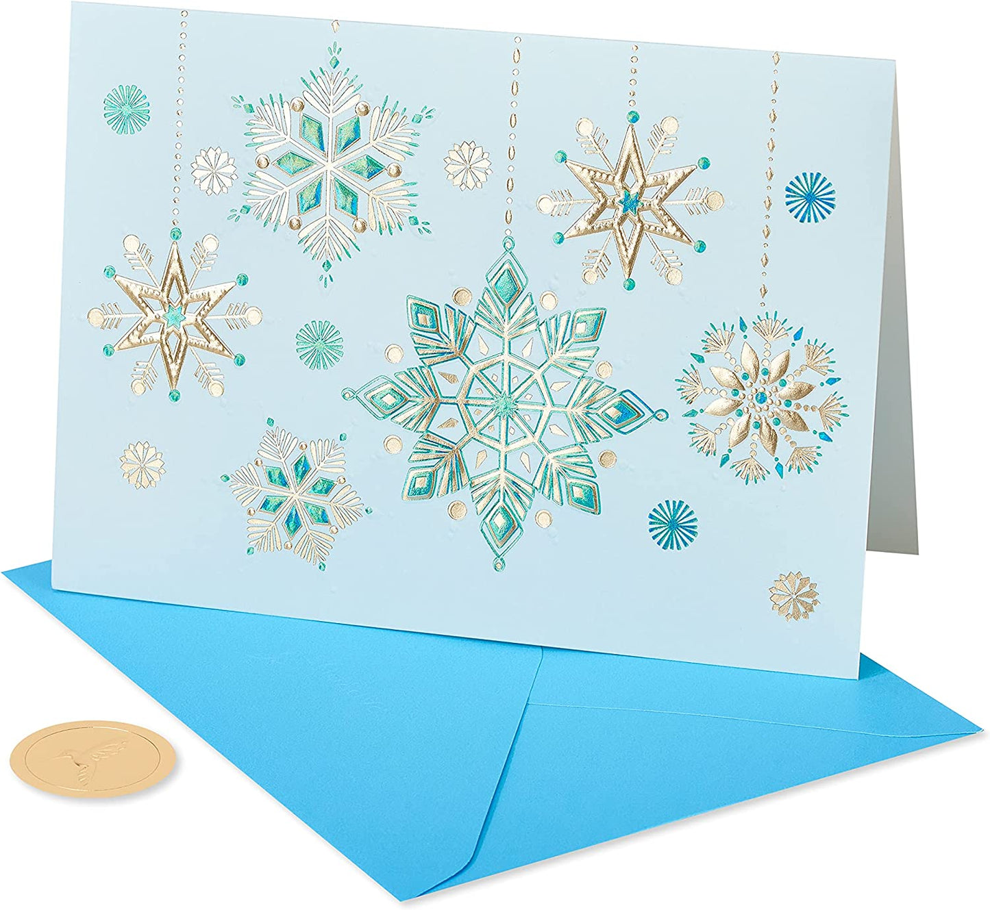 Papyrus Holiday Cards Boxed with Envelopes, Splendor of the Season, Glitter-Free Snowflakes (12-Count)