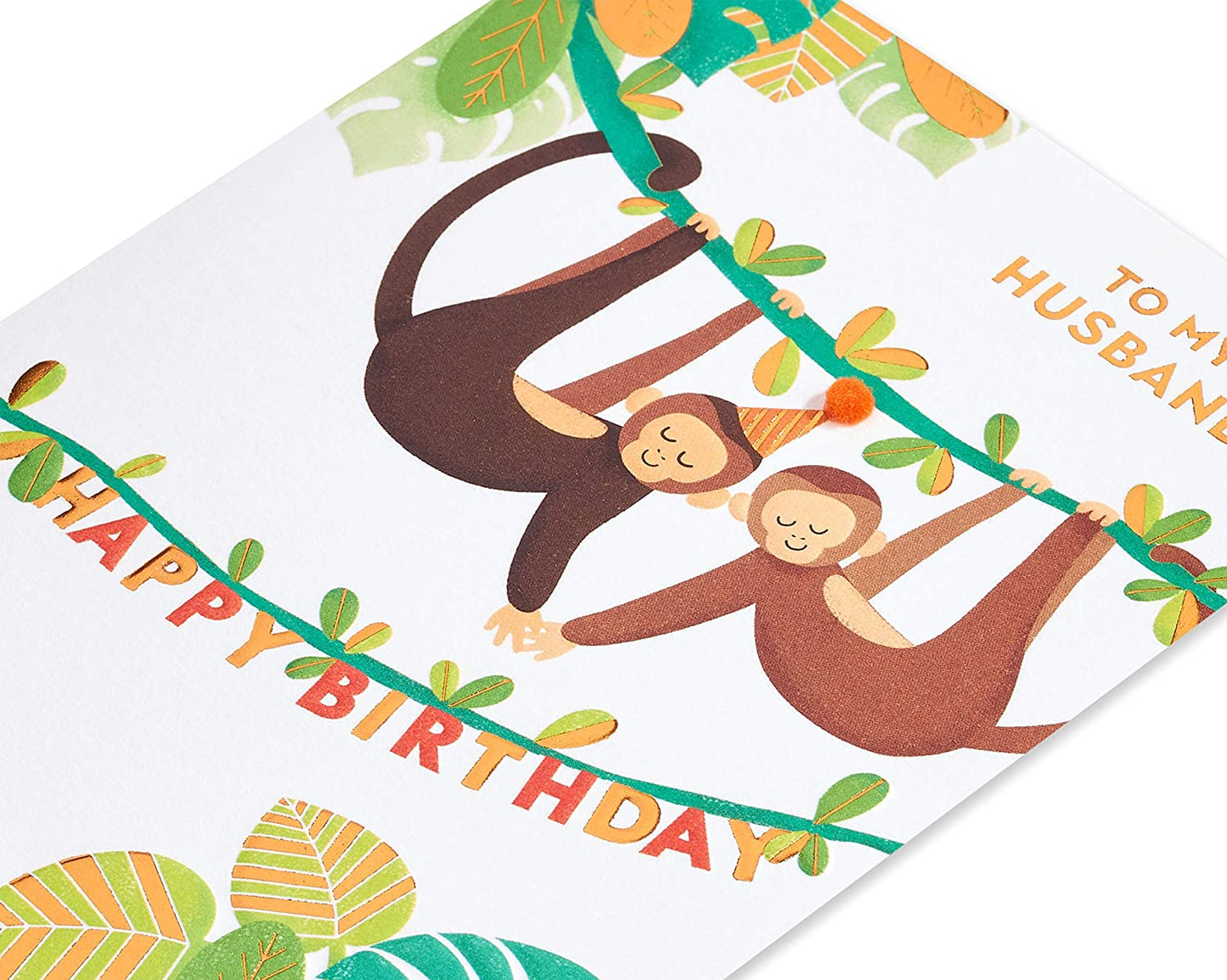 Papyrus Funny Birthday Card for Husband (Monkey Around)