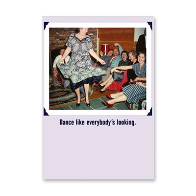 WOMAN DANCING PHOTO BIRTHDAY CARD BY RPG