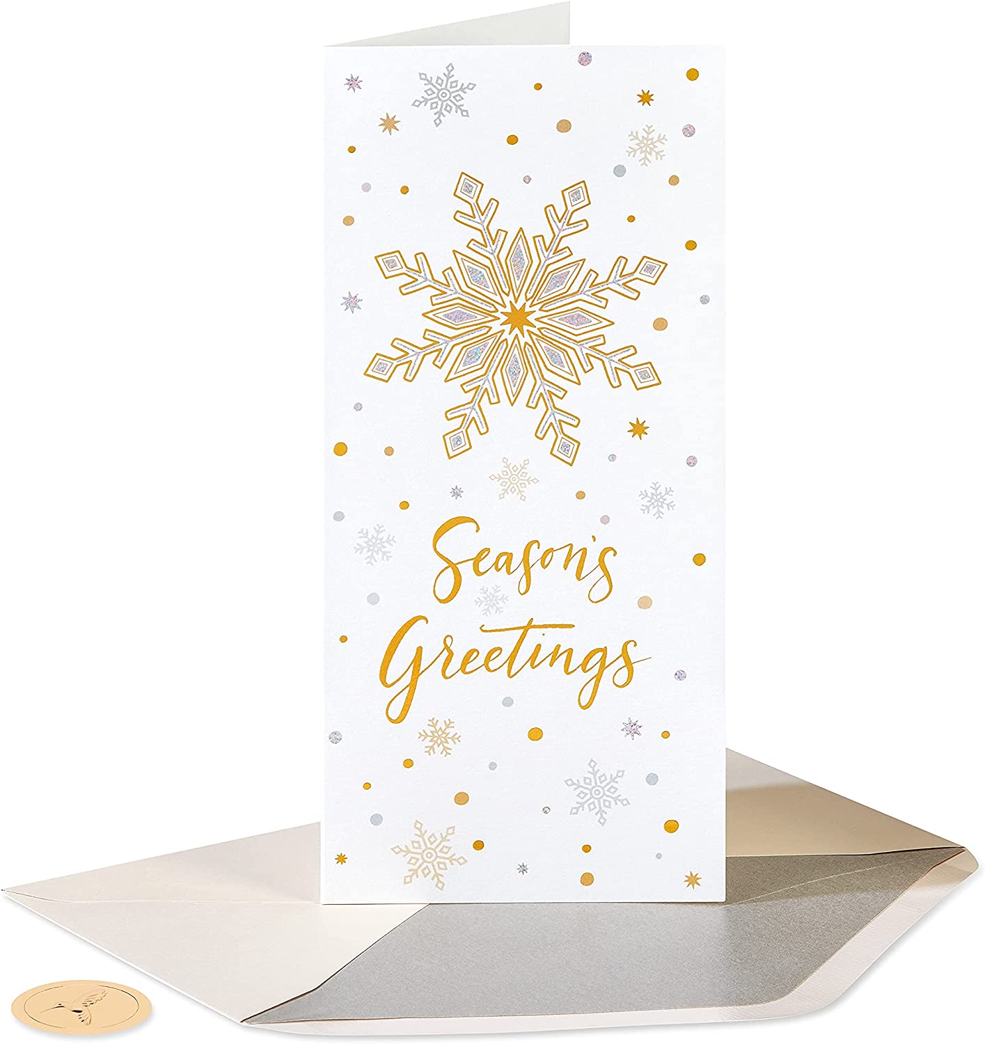 Papyrus Holiday Cards Boxed with Envelopes, Sending Wishes, Snowflakes (16-Count)