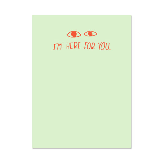 HERE FOR YOU ENCOURAGEMENT CARD BY PAPER REBEL