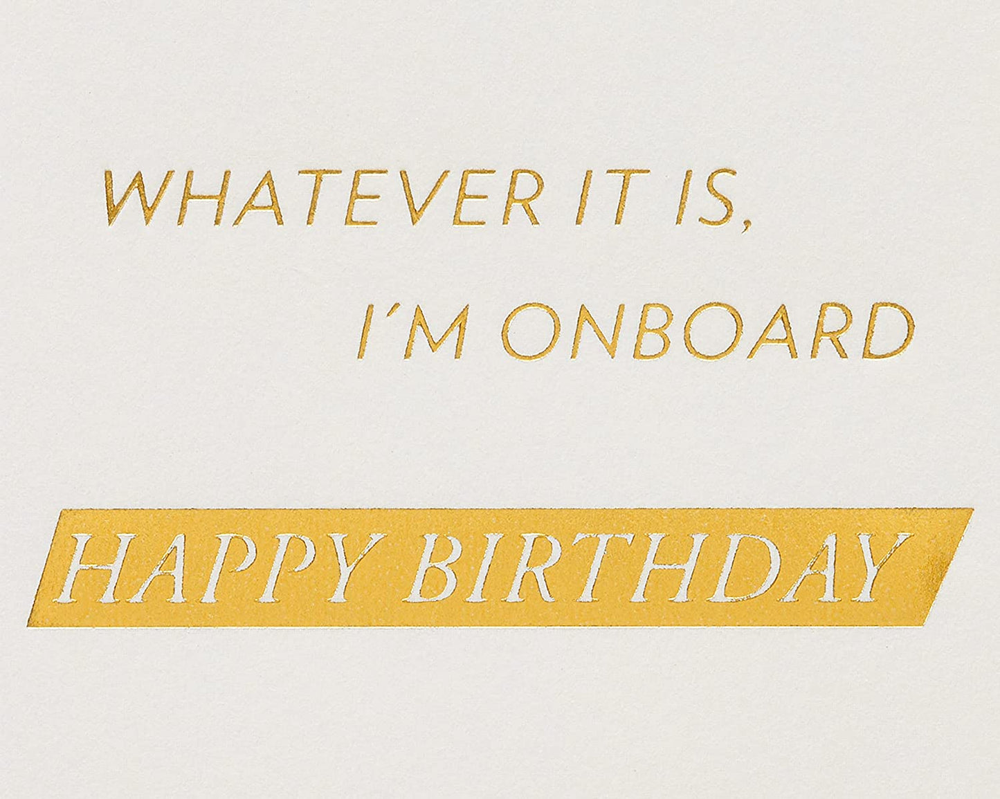 Papyrus Funny Birthday Card (I'm Onboard)
