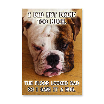 DOG ON FLOOR BIRTHDAY CARD BY RPG