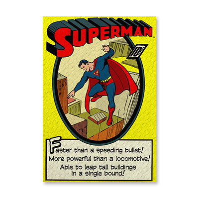 SUPERMAN FASTER THAN BULLET BIRTHDAY CARD BY RPG