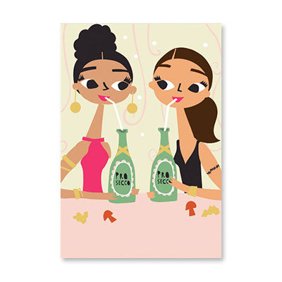 WOMEN PROSECCO BIRTHDAY CARD BY RPG