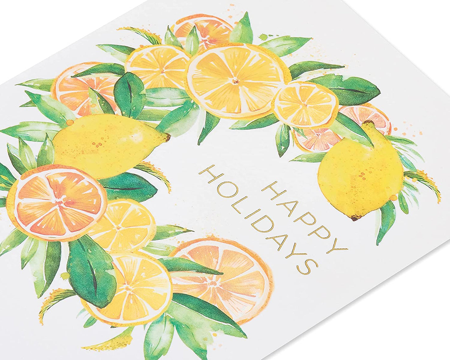 Papyrus Holiday Cards Boxed with Envelopes, Wishes of the Season, Citrus Wreath (14-Count)