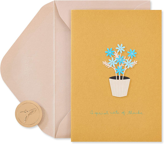 Papyrus Blank Thank You Card (Pot of Daisies)