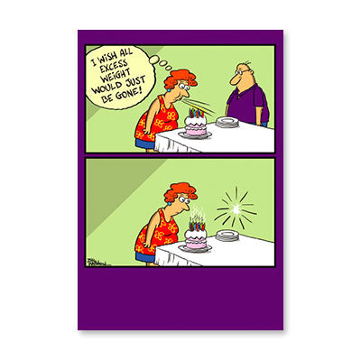 EXCESS WEIGHT WISH BIRTHDAY CARD BY RPG