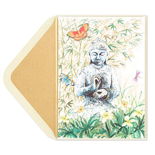 Papyrus Budda Statue Blank Card