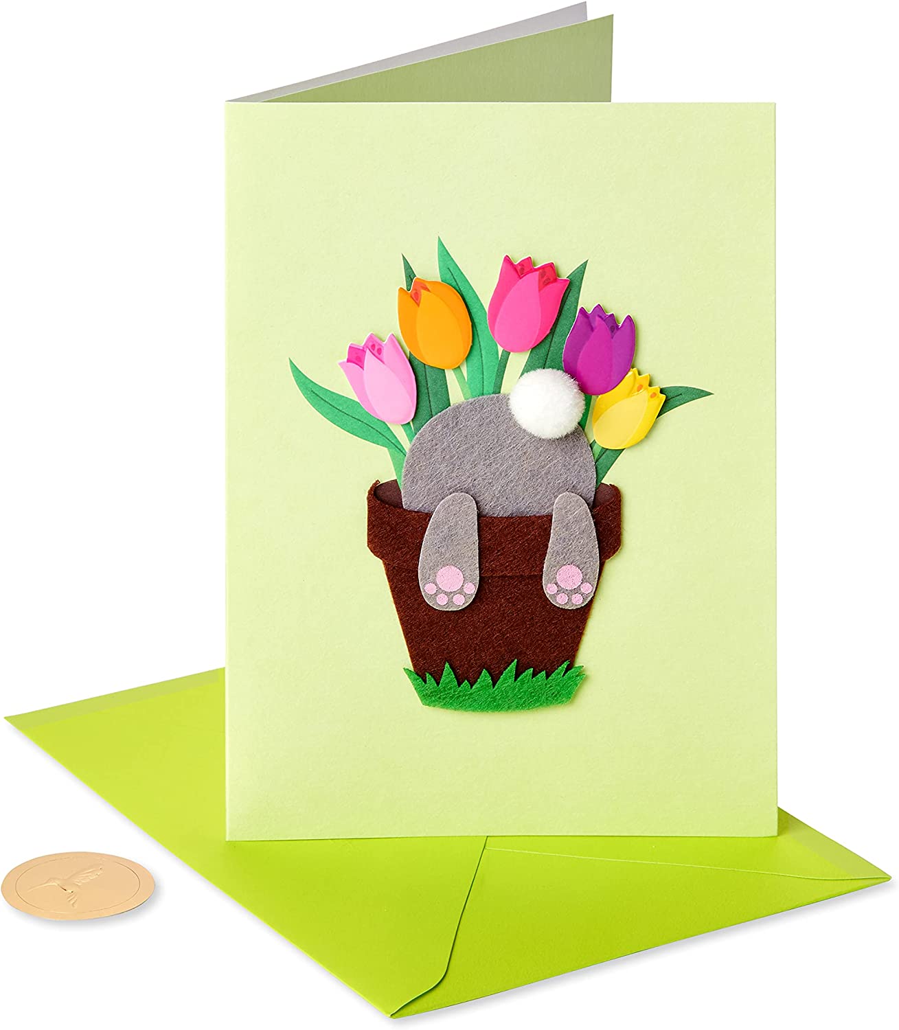 Papyrus Easter Card for Kids (Bunny in Flower Pot)