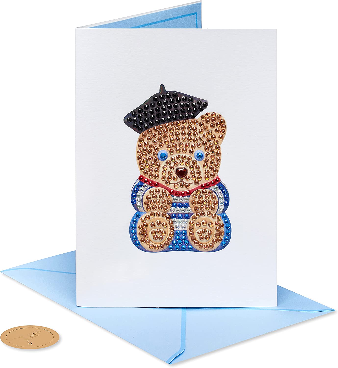 Papyrus Blank Card for Her - Designed by Judith Leiber (Gemmed French Bear)