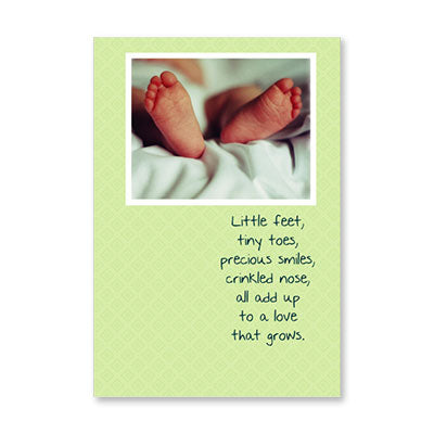 LITTLE FEET BABY CARD BY RPG