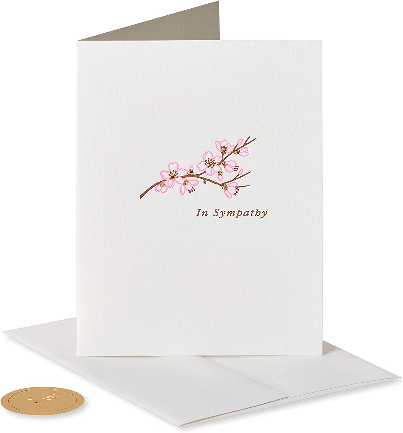 Papyrus Blank Sympathy Card (Floral Branch)
