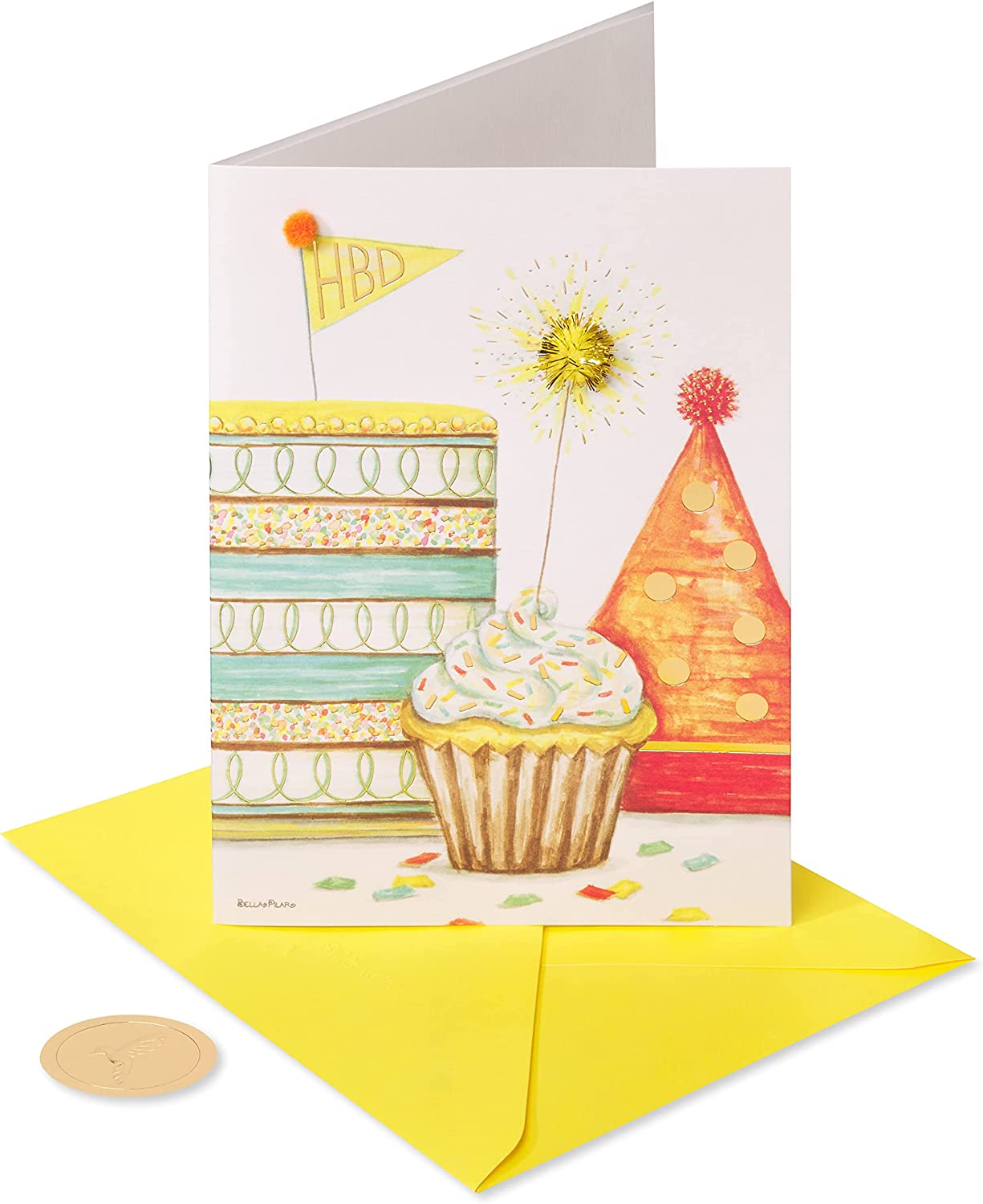Papyrus Birthday Card - Designed by Bella Pilar (Surrounded By Laughter and Good Friends)